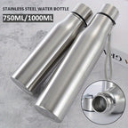 Bouteille d’eau en acier inoxydable – Étanche et durable avec poignée facile à transporter