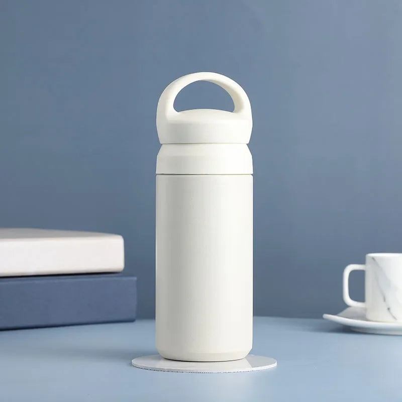 Bouteille Isotherme en Acier Inoxydable Blanc