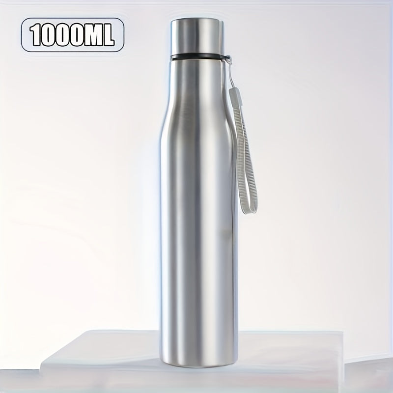 Bouteille d’eau en acier inoxydable – Étanche et durable avec poignée facile à transporter
