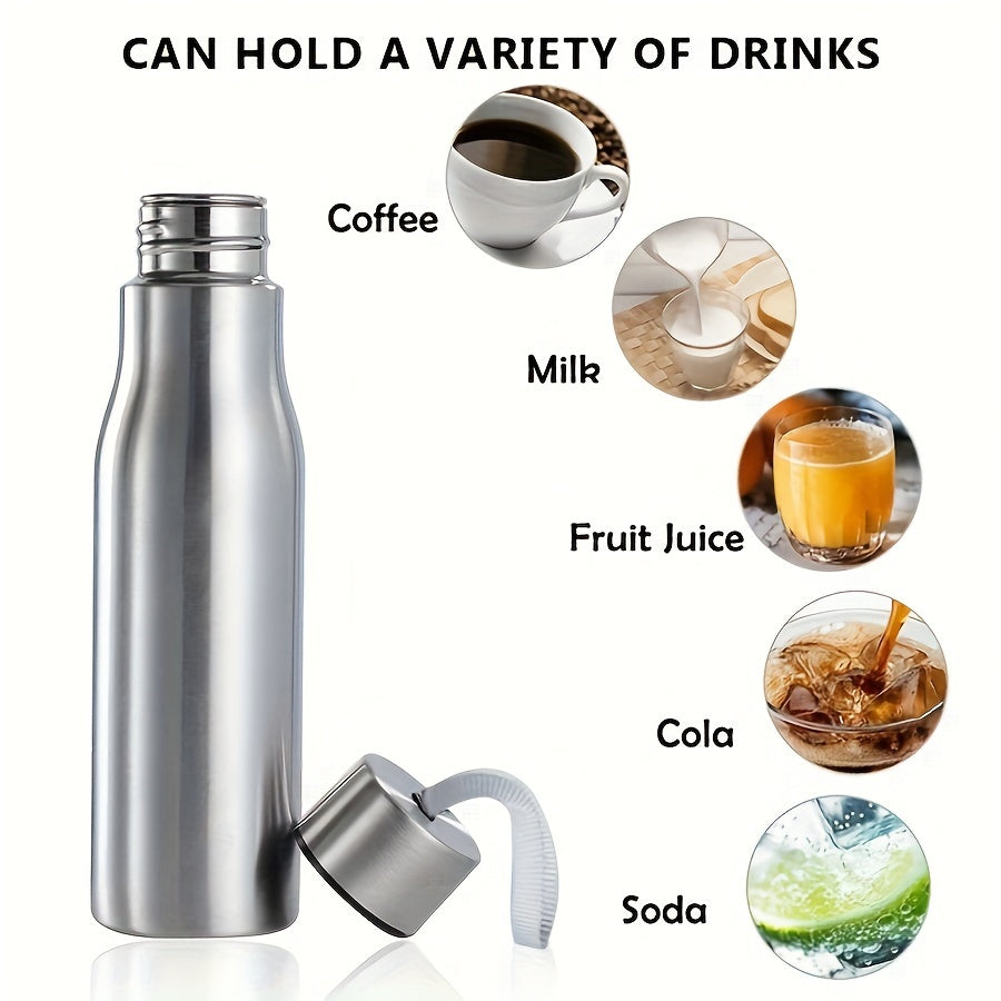 Bouteille d’eau en acier inoxydable – Étanche et durable avec poignée facile à transporter