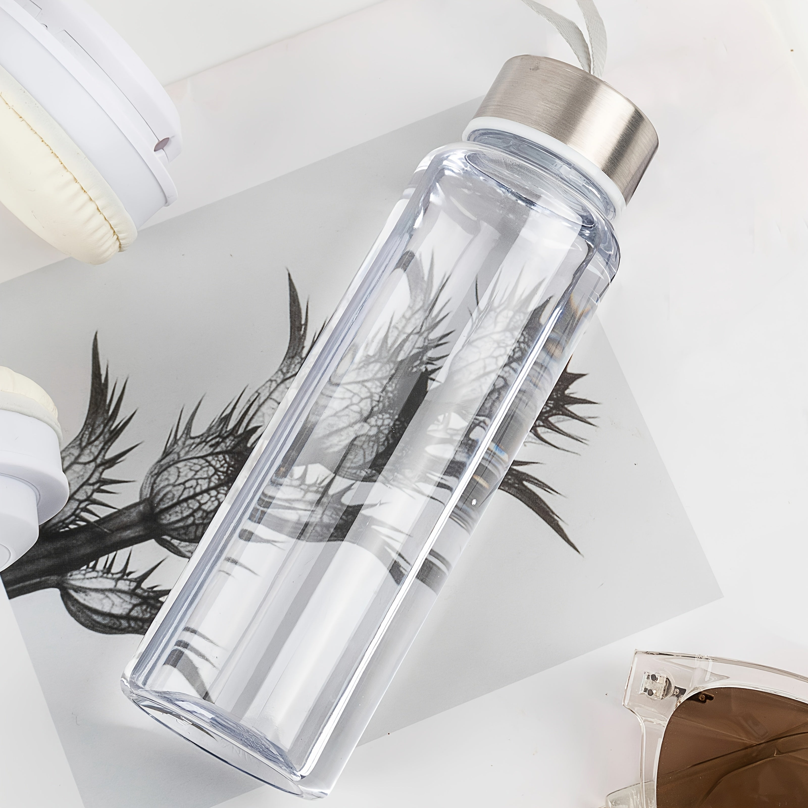 Gourde sportive transparente : portable, pratique et réutilisable